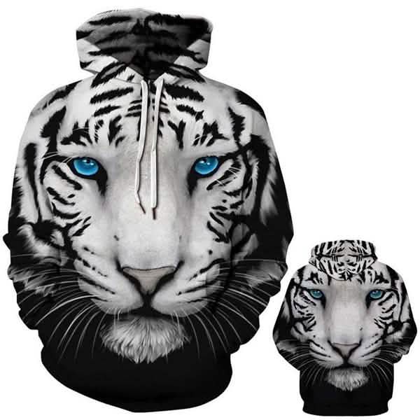 3D Tiger Print Unisex Sweatshirts by DailySale