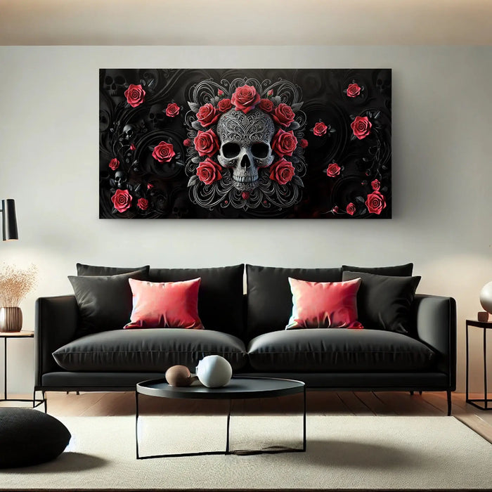 3D Vintage Skull Wall Art II by Tailored Canvases