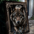 3D Wolf Wall Art II by Tailored Canvases