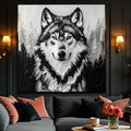 3D Wolf Wall Art IV by Tailored Canvases