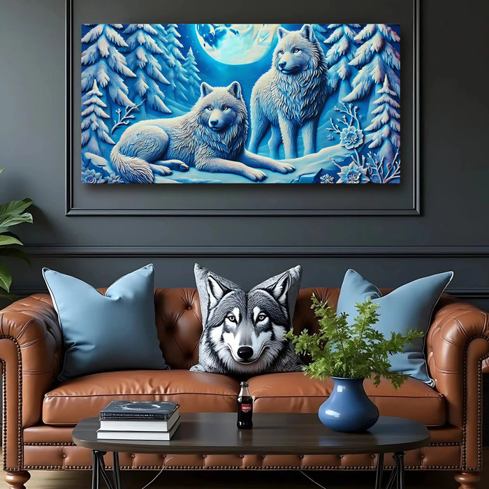 3D Wolves Wall Art V by Tailored Canvases
