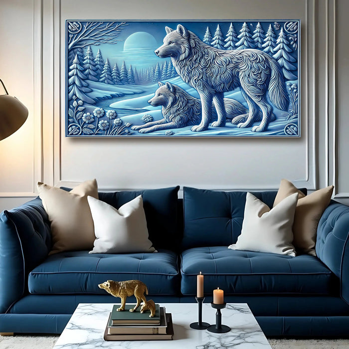3D Wolves Wall Art VI by Tailored Canvases