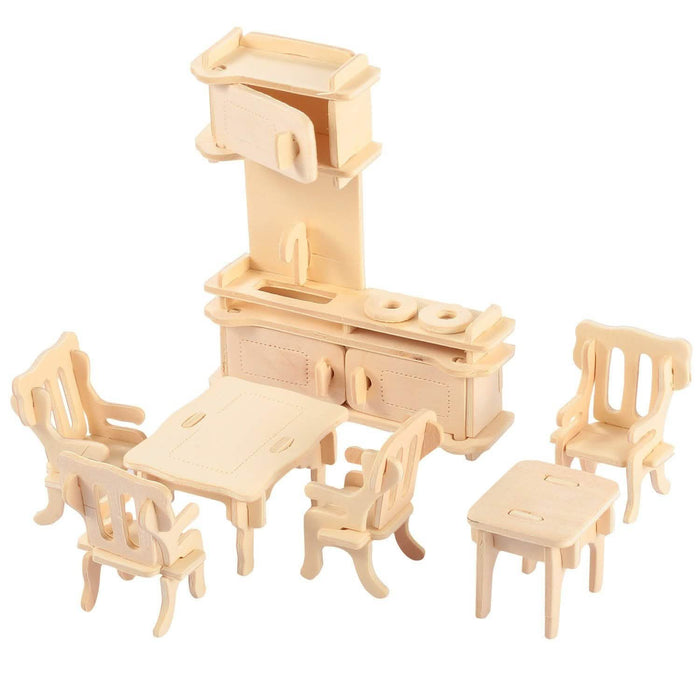 3D Wooden Dollhouse Furniture Puzzles by DailySale
