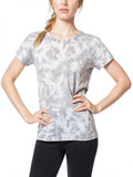 Ideology Tie-Dyed Cutout-Back T-Shirt, Grey, Size Large by Vanessa Jane