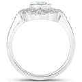 1.02 Carat Genuine Aquamarine and White Topaz .925 Sterling Silver Ring by Bids.com