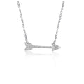 Diamond Arrow Style Pendant in 14k White Gold (1/10 cttw) by Bids.com