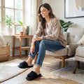 I.n.c. Womens Faux-Fur Slide Slippers, Size M-7/8 by Vanessa Jane