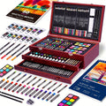 175-Piece Deluxe Art Set – Crayons, Colored Pencils & Acrylic Paints in Wooden Case by DailySale