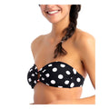 California Waves Polka Dot Stretch Convertible Ring Bralette Bikini Top, Small by Vanessa Jane