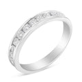IGI Certified 1/2 Cttw Round Brilliant Cut Diamond 18K White Gold Channel Set Eternity Style Wedding Band Ring (H-I Color, I1-I2 Clarity) - Size 7 by Bids.com