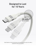 Anker USB-C to USB-C Cable (3 ft / 6 ft, 240W, Upcycled-Braided) by Anker