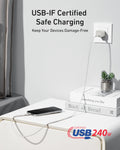 Anker USB-C to USB-C Cable (3 ft / 6 ft, 240W, Upcycled-Braided) by Anker