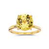 4.00 Ct Round Yellow Sapphire Prong 18k Yellow Gold Over Silver Solitaire Ring