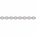 4.3 Ct Round Pink Rose Quartz Prong Silver Halo Tennis Link Bracelet by Fine Color Jewels