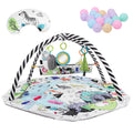 4-in-1 Baby Gym Play Mat Ball Pit with Pillow 18 Balls 9 Toys for 0-3 Years Old by DailySale