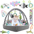 4-in-1 Baby Gym Play Mat Ball Pit with Pillow 18 Balls 9 Toys for 0-3 Years Old by DailySale