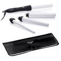 4-in-1 Interchangeable Ceramic Curling Wand Set with Protective Heat Station Mat by DailySale