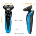 4-in-1 IPX7 Waterproof Beard Trimmer Cordless Razor for Men by DailySale