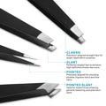 4-in-1 Professional Stainless Steel Tweezers for Eyebrows by DailySale