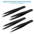 4-in-1 Professional Stainless Steel Tweezers for Eyebrows by DailySale