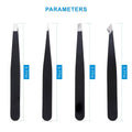 4-in-1 Professional Stainless Steel Tweezers for Eyebrows by DailySale