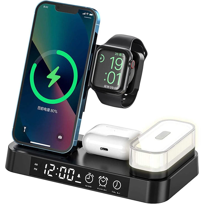 4-in-1 Wireless Charging Station with LED Night Light by DailySale