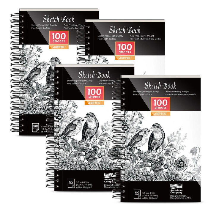 4-Pack: 100 Sheets Sketch Book by DailySale