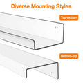 4-Pack: 15 inches Clear Acrylic Floating Shelves with 2 Mounting Ways by DailySale