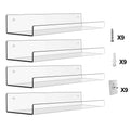 4-Pack: 15 inches Clear Acrylic Floating Shelves with 2 Mounting Ways by DailySale
