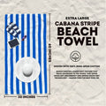 4-Pack: 30" x 60" Ultra-Soft 100% Cotton Striped Pool Cabana Hotel Beach Towels by DailySale