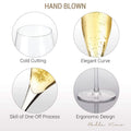 4-Pack: Bella Vino Standard Hand Blown Crystal Red/White Wine Glasses by DailySale