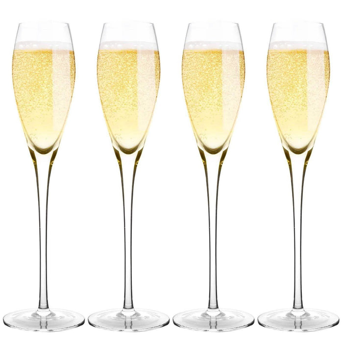 4-Pack: Bella Vino Standard Hand Blown Crystal Red/White Wine Glasses by DailySale
