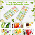 4-Pack: Easy-Release Silicone & Flexible 14-Ice Cube Trays with Spill-Resistant Removable Lid by DailySale