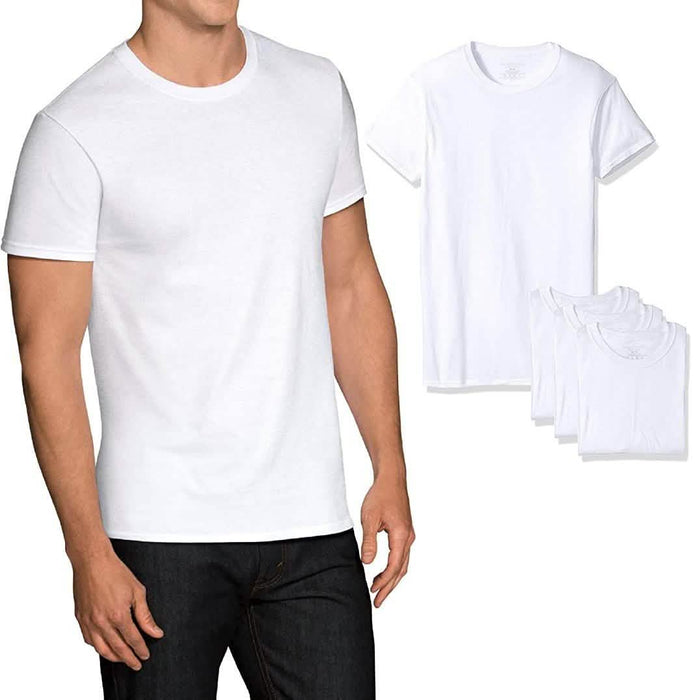 4-Pack: Fruit Of The Loom Mens T Shirt 100% Cotton White by DailySale