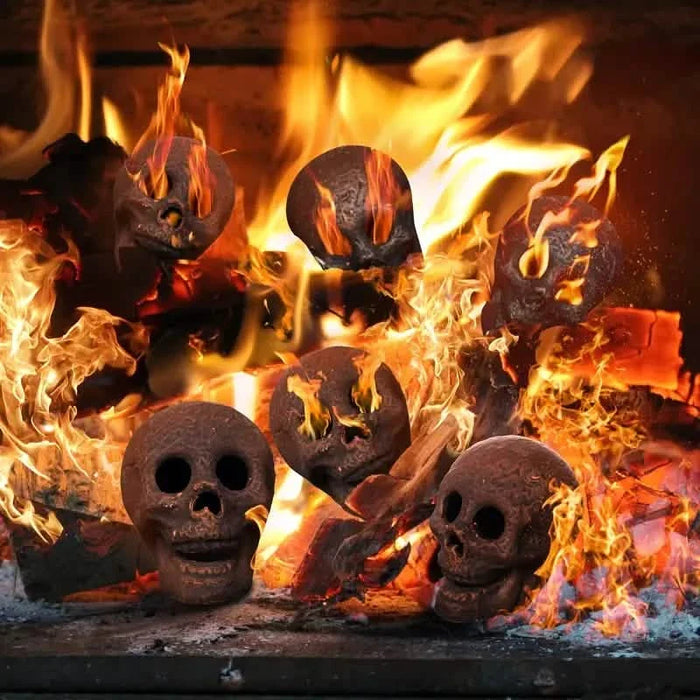 4-Pack: Halloween Fire Pit Skull Ceramic Props by DailySale