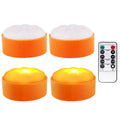 4-Pack: Halloween LED Pumpkin Lights Battery Operated with 2 Light Modes 4 Timer Setting by DailySale