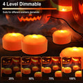 4-Pack: Halloween LED Pumpkin Lights Battery Operated with 2 Light Modes 4 Timer Setting by DailySale