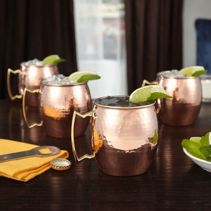 4-Pack: Hammered Copper-Finish Moscow Mule Mugs by DailySale