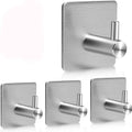 4-Pack: Heavy Duty Durable 304 Stainless Steel Wall Hangers by DailySale
