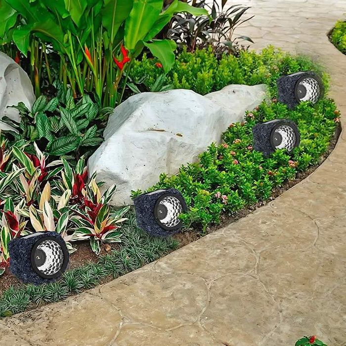 4-Pack: LED Solar Powered Rock Lights Outdoor by DailySale