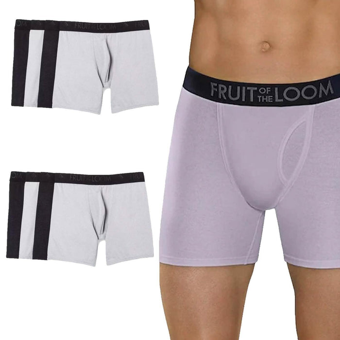 4-Pack: Men's Fruit of the Loom Breathable Micro-Mesh Boxer Briefs by DailySale