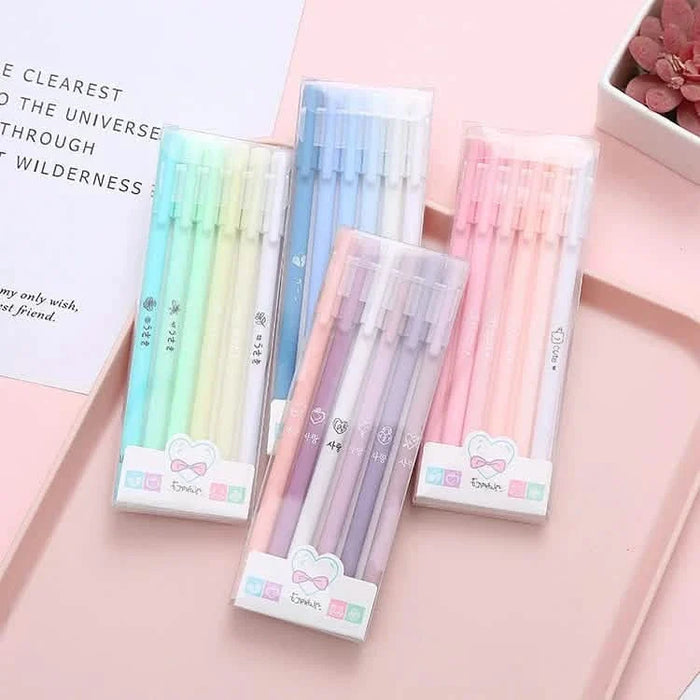 4-Pack: Morandi Color Gel Pen Kawaii Office School Student Stationery Supplies by DailySale