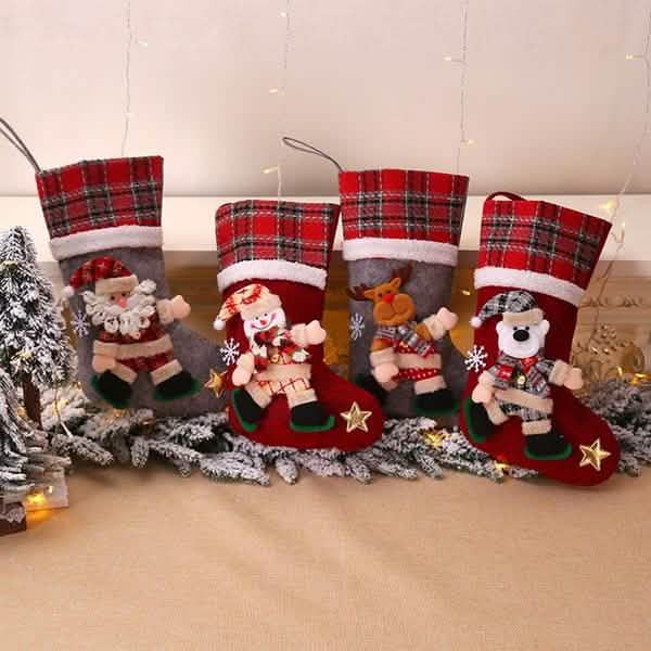 4-Pack: New Style Creative Doll Christmas Socks by DailySale