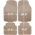 4-Pack: OxGord® Ridged Style 1st & 2nd Row Black Heavy Duty Rubber Floor Mat Set by DailySale