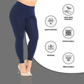 4-Pack: Plus Size Women's Ultra-Soft Stretchy Solid Yoga Leggings by DailySale