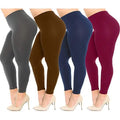 4-Pack: Plus Size Women's Ultra-Soft Stretchy Solid Yoga Leggings by DailySale