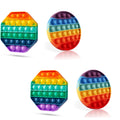 4-Pack: Rainbow Pop-It Bubble Popper by DailySale