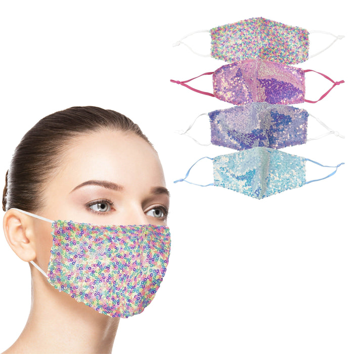 4-Pack: Sequined Fashion Face Mask by DailySale