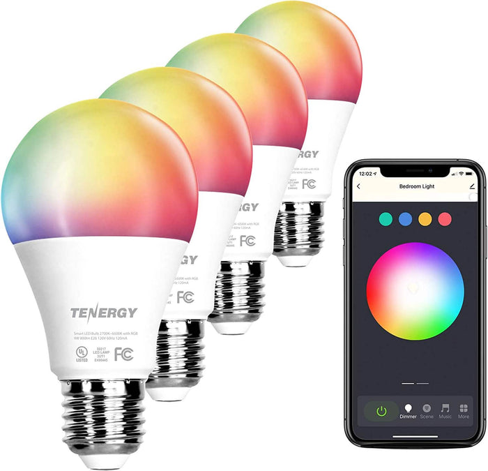 4-Pack: Smart WiFi LED Light Bulb with White and Color Changing Light Bulb by DailySale
