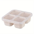 4-Pack: Snack Container With 4 Compartments, Divided Bento Lunch Box With Transparent Lids by DailySale